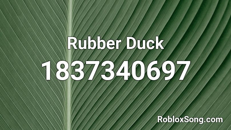 Rubber Duck Roblox ID
