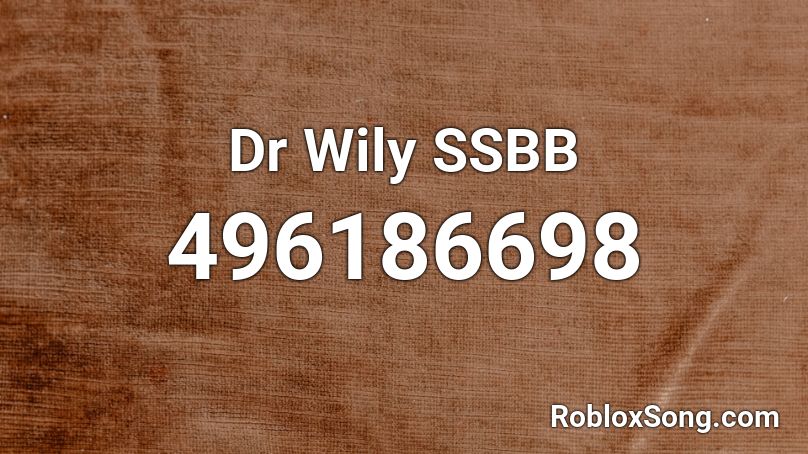 Dr Wily SSBB Roblox ID