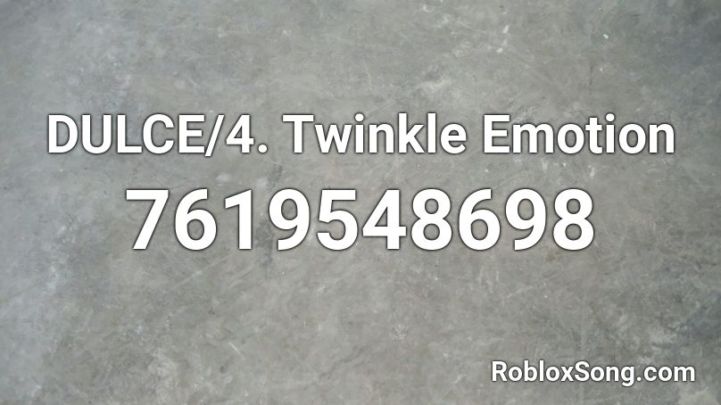 4. Twinkle Emotion Roblox ID