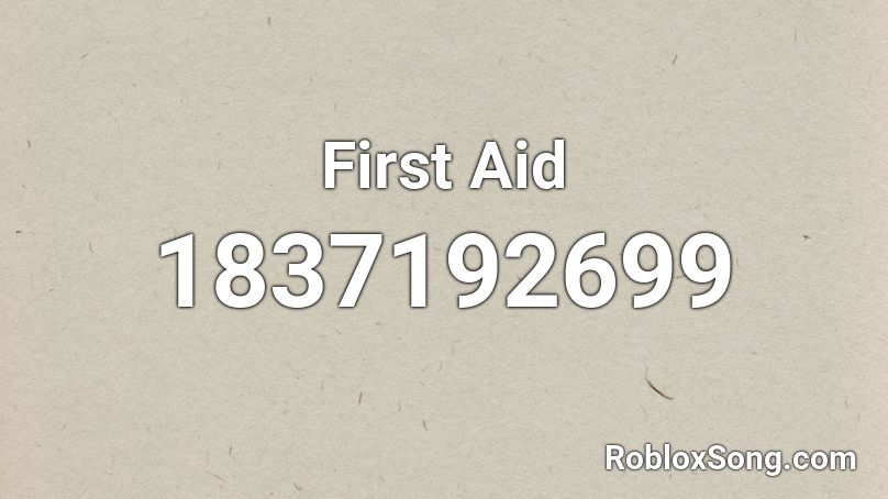 First Aid Roblox ID