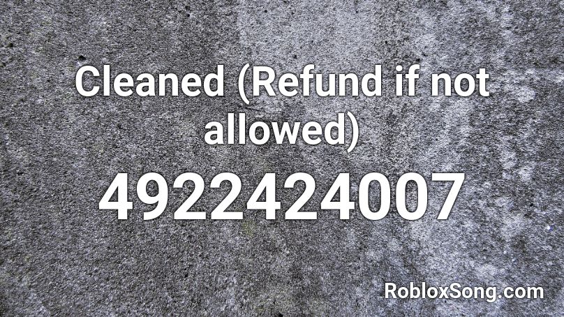 Cleaned (Refund if not allowed) Roblox ID