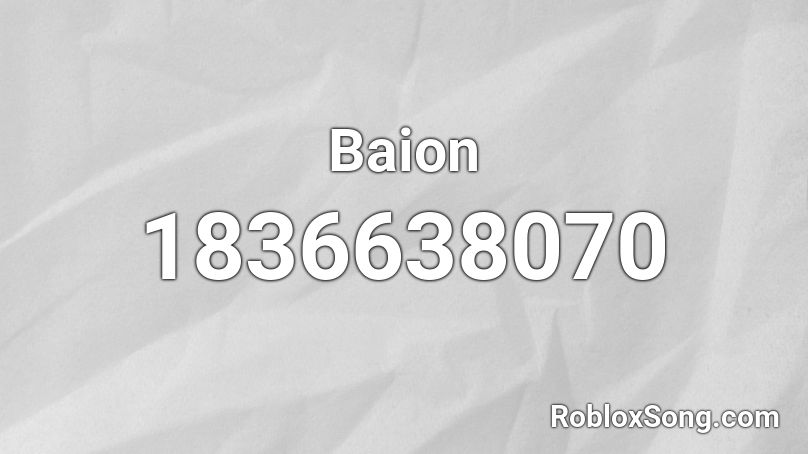 Baion Roblox ID