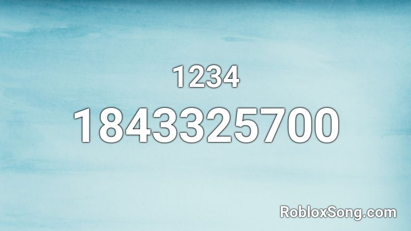 1234 Roblox ID