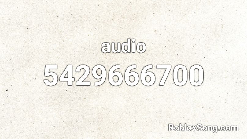 audio Roblox ID