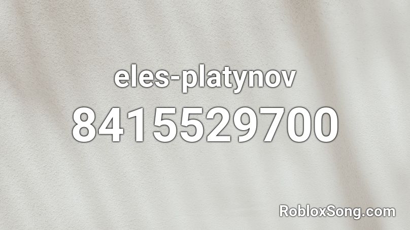 eles-platynov Roblox ID