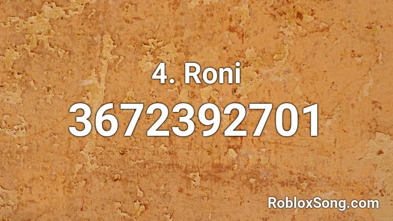 4. Roni Roblox ID