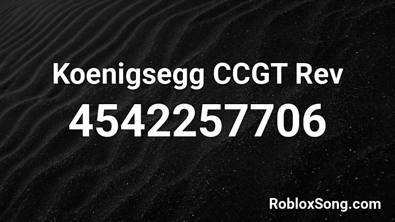 Koenigsegg CCGT Rev Roblox ID