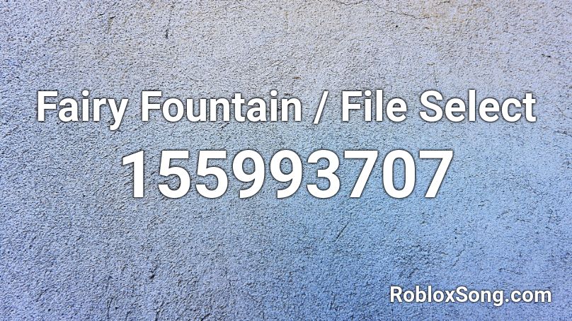 Fairy Fountain / File Select Roblox ID