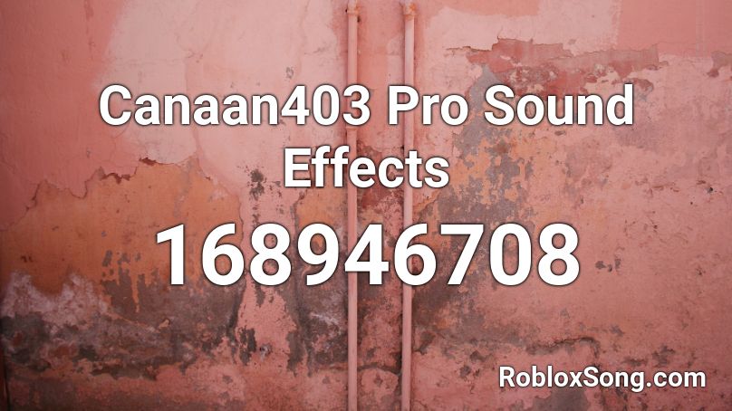 Canaan403 Pro Sound Effects  Roblox ID