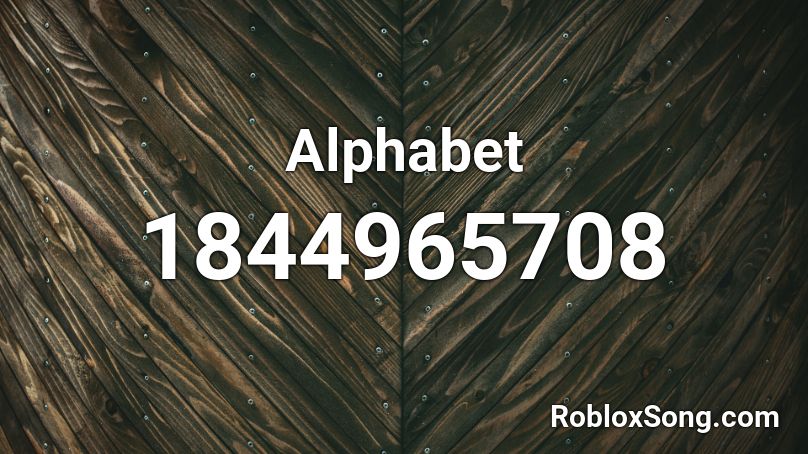 Alphabet Roblox ID