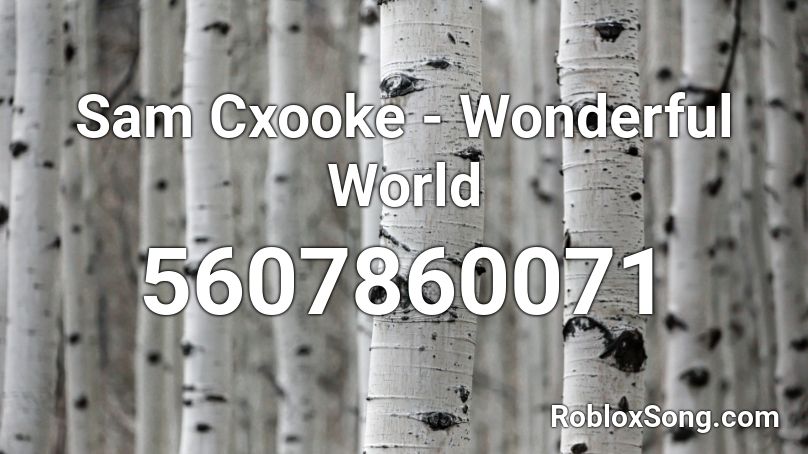 Sam Cxooke - Wonderful World Roblox ID