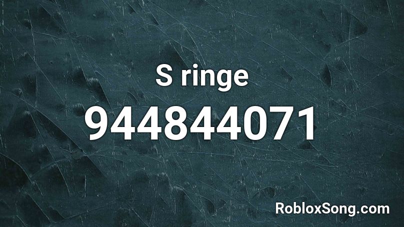 S ringe Roblox ID