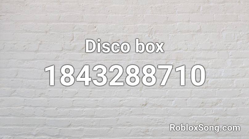 Disco box Roblox ID