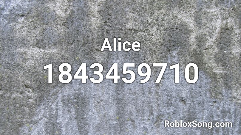 Alice Roblox ID