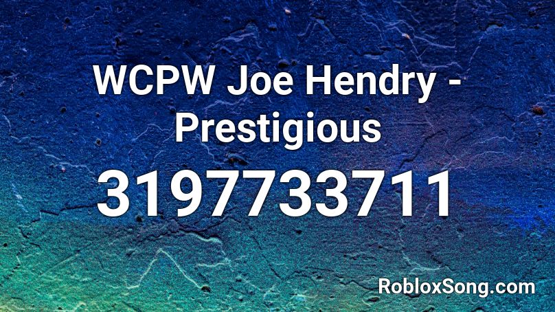 WCPW Joe Hendry -Prestigious Roblox ID