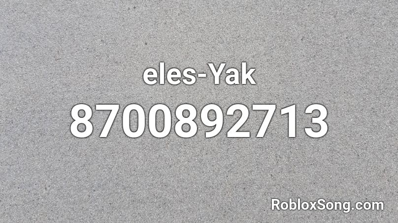 eles-Yak Roblox ID