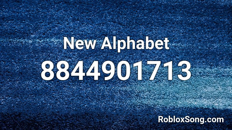 New Alphabet Roblox ID