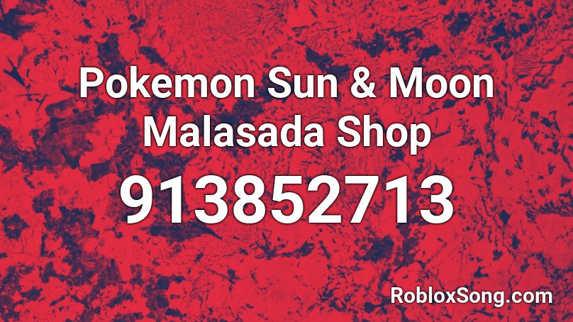 Pokemon Sun & Moon Malasada Shop Roblox ID