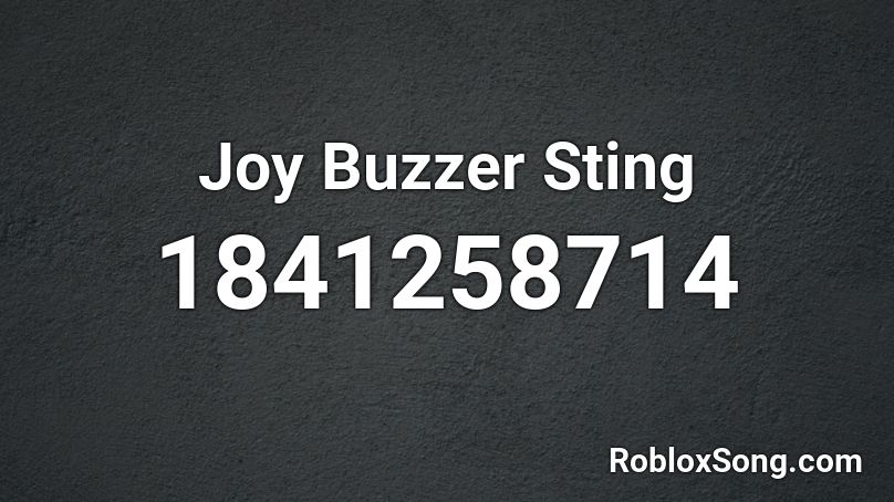 Joy Buzzer Sting Roblox ID