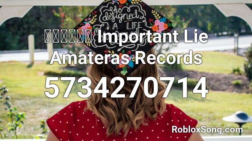 東方ボーカル Important Lie Amateras Records Roblox ID