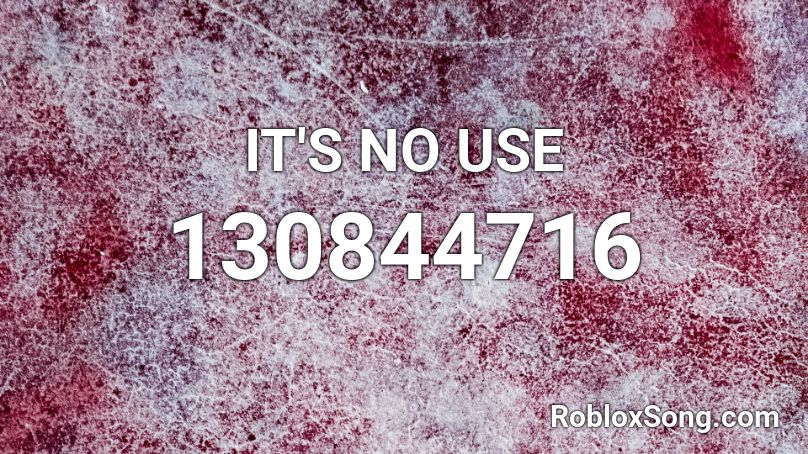 IT'S NO USE Roblox ID