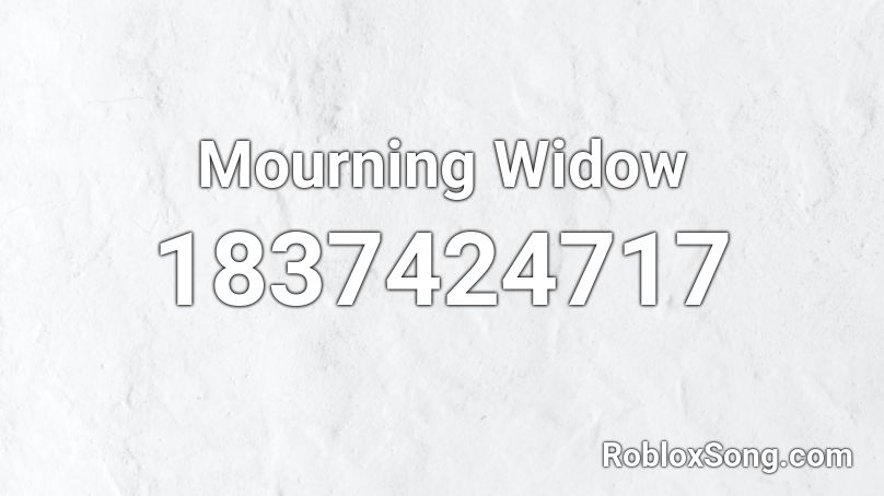 Mourning Widow Roblox ID
