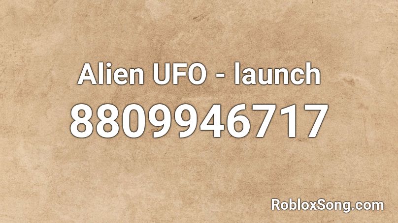 Alien UFO - launch Roblox ID