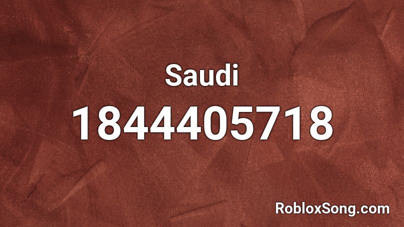 Saudi Roblox ID