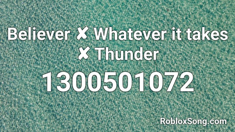 roblox music id thunder