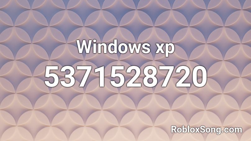 Windows xp Roblox ID