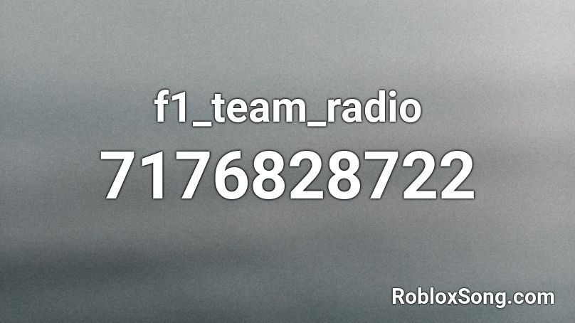 f1_team_radio Roblox ID