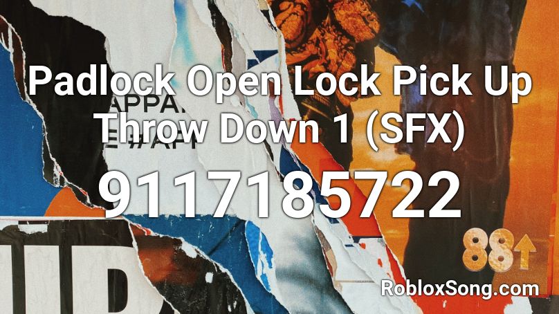 Padlock Open Lock Pick Up Throw Down 1 (SFX) Roblox ID