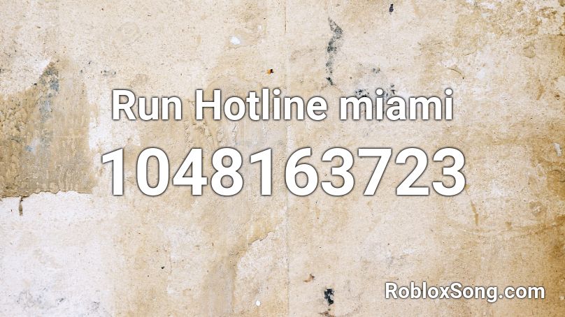 Run Hotline miami Roblox ID