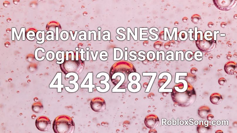 Megalovania SNES Mother- Cognitive Dissonance Roblox ID