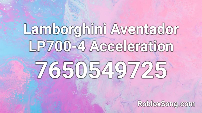 Lamborghini Aventador LP700-4 Acceleration Roblox ID