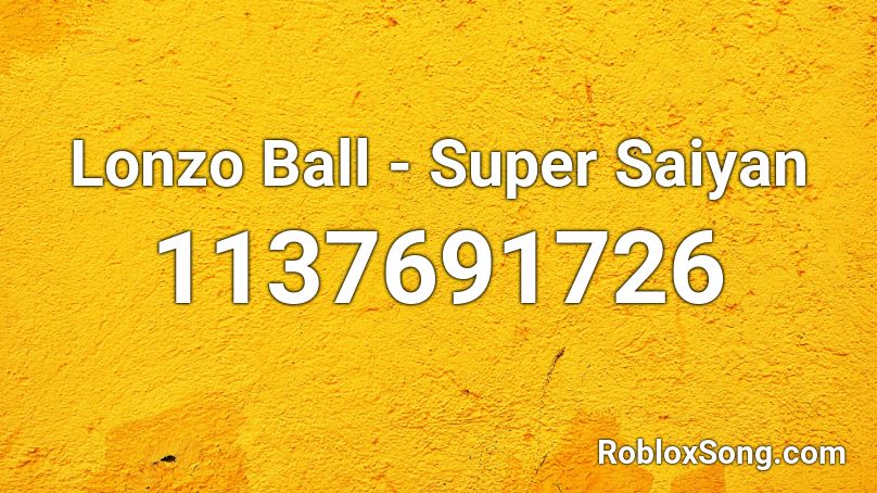Lonzo Ball - Super Saiyan Roblox ID