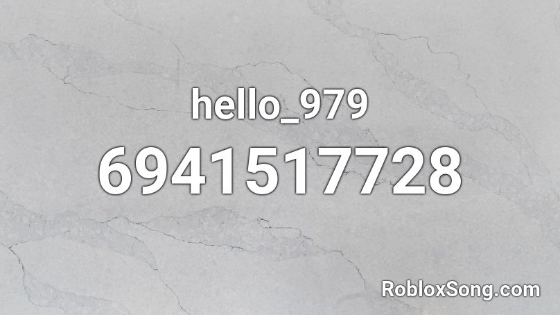 hello_979 Roblox ID