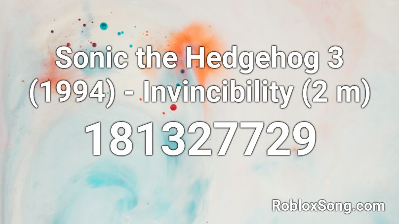 Sonic the Hedgehog 3 (1994) - Invincibility (2 m) Roblox ID