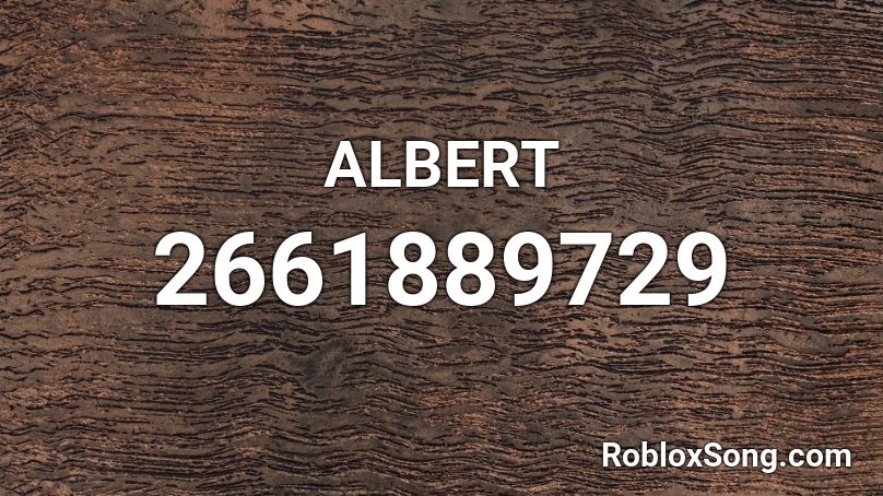 ALBERT Roblox ID