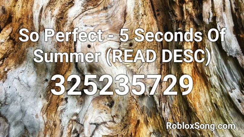 So Perfect - 5 Seconds Of Summer (READ DESC) Roblox ID