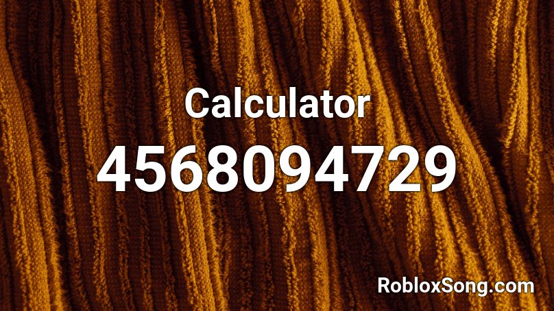 Calculator Roblox ID