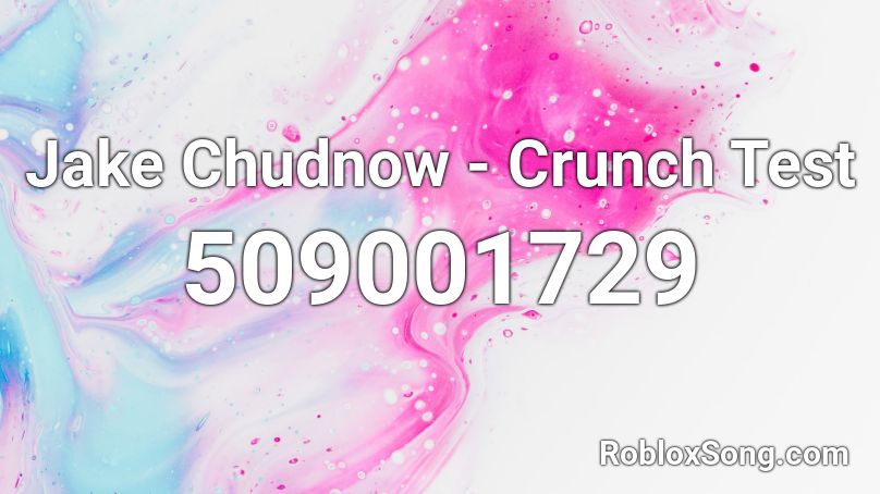 Jake Chudnow - Crunch Test Roblox ID