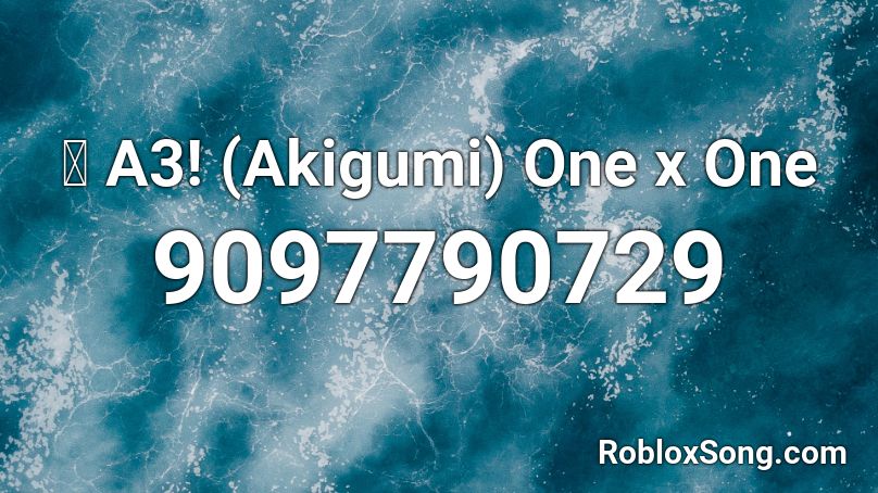 🍂 A3! (Akigumi) One x One Roblox ID