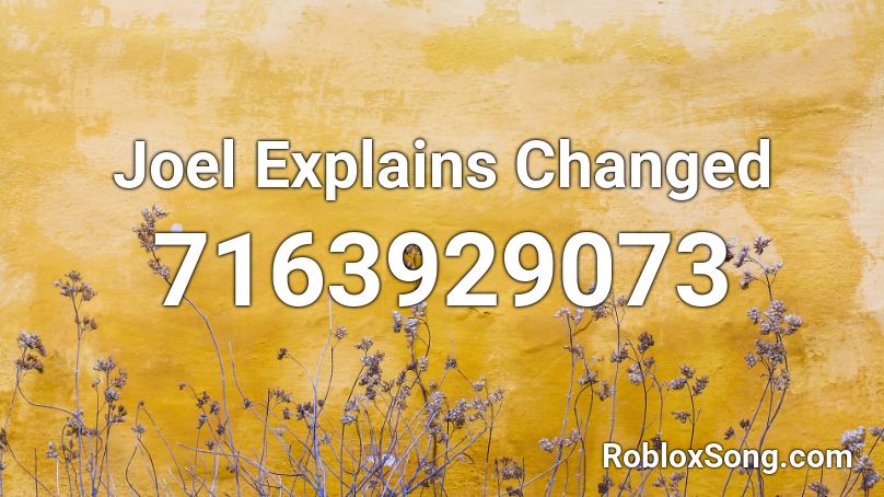 Joel Explains Changed Roblox ID