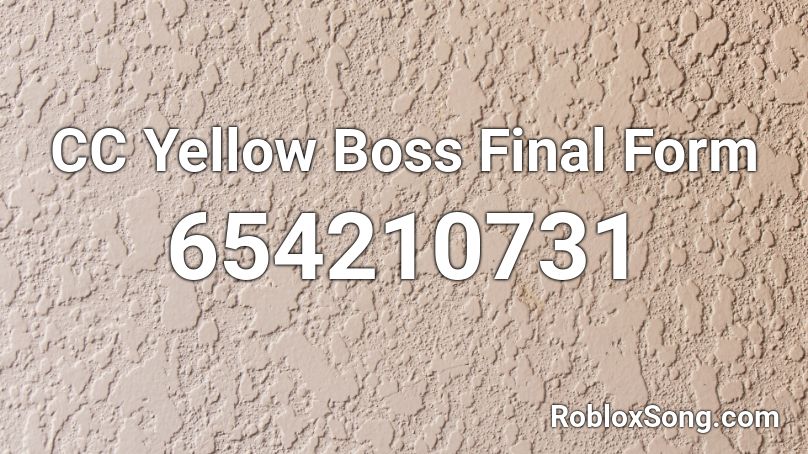 CC Yellow Boss Final Form Roblox ID