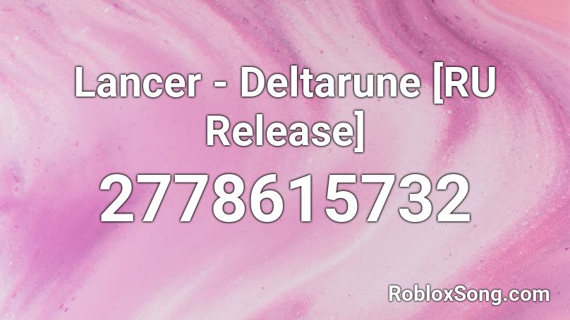 Lancer - Deltarune [RU Release] Roblox ID