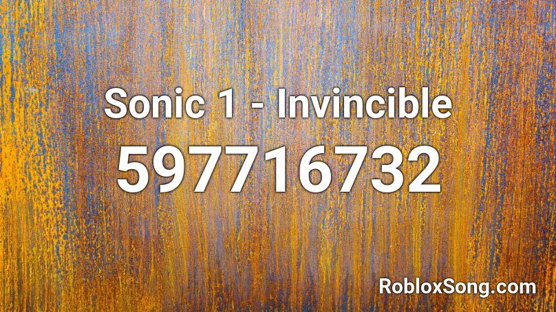 Sonic 1 - Invincible Roblox ID