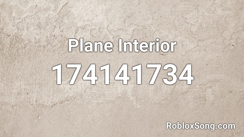 Plane Interior Roblox ID