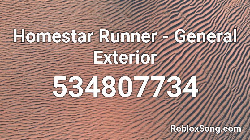 Homestar Runner - General Exterior Roblox ID