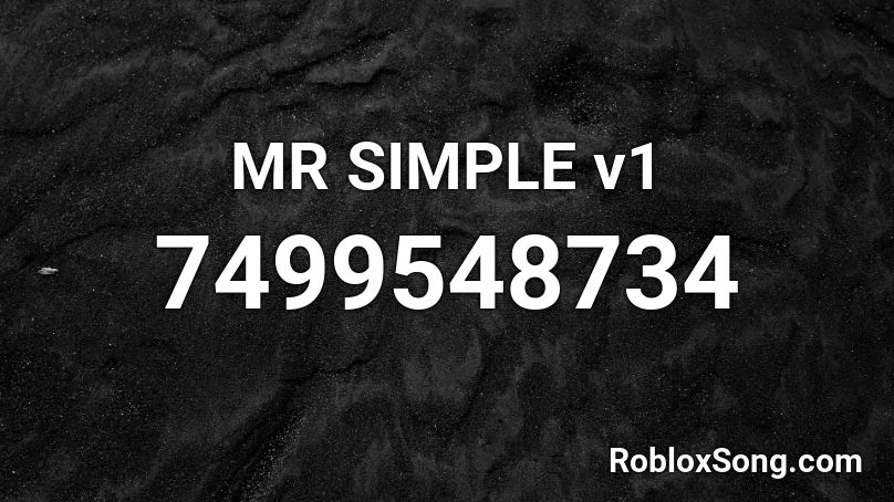 MR SIMPLE v1 Roblox ID